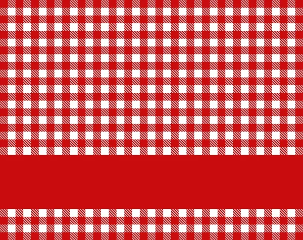 Patrón de mantel rojo y blanco con franja roja — Foto de Stock