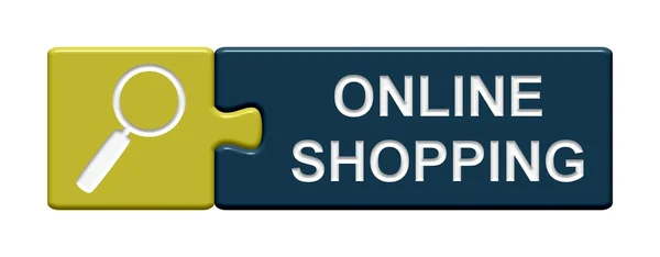 Pulsante Puzzle: Onlineshopping in lingua tedesca — Foto Stock