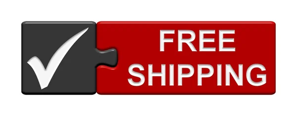 Puzzle Buttton: Free Shipping — Stock Photo, Image