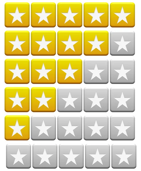 Review Buttons orange and gray — Stock Photo, Image