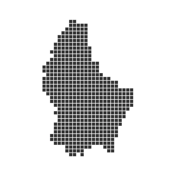 Pixel mapa de Luxemburgo — Fotografia de Stock