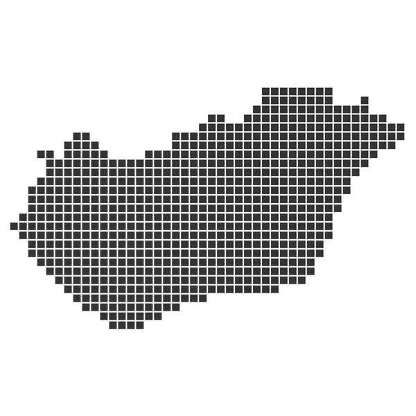 Pixel Map of Hungary — Stock Photo, Image