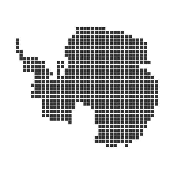 Pixel kaart van Antarctica — Stockfoto