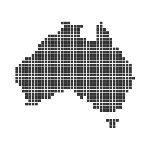 Pixel Map of Australia — Stock Photo, Image