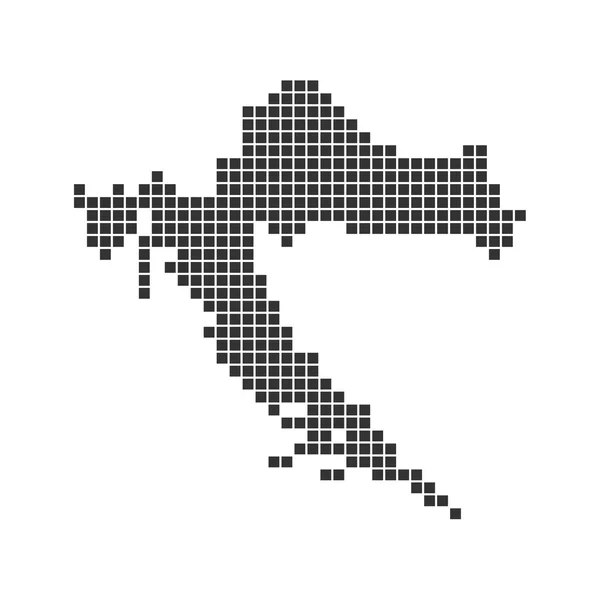 Pixel mapa de croatia — Fotografia de Stock