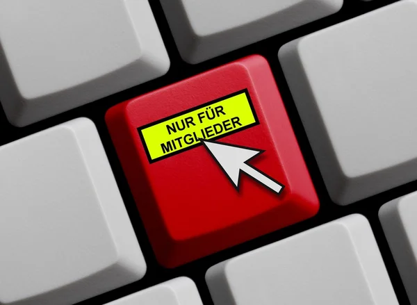 Computertastatur - nur für Mitglieder — Stockfoto