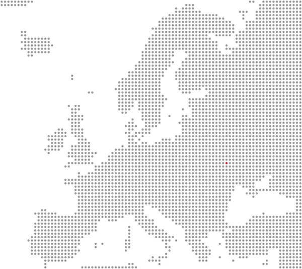 Position of city Kiev - Pixel Map Europe