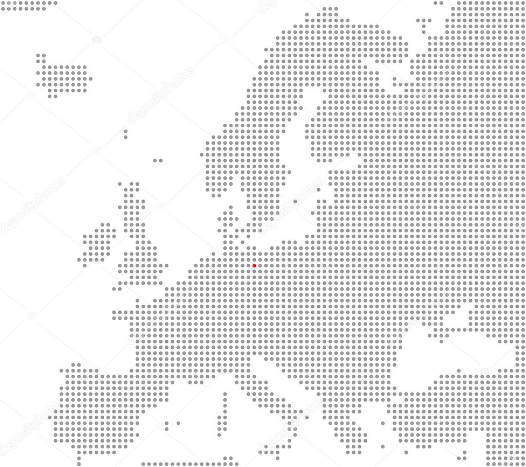 Position of city Berlin - Pixel Map Europe