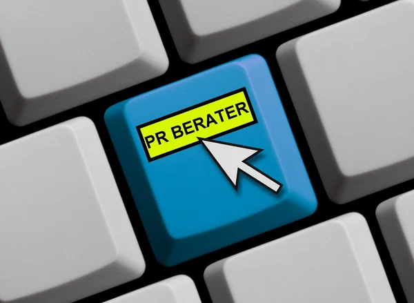 Computertastatur - PR-Berater — Stockfoto