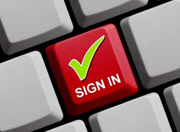 Sign In online — Stock Photo, Image
