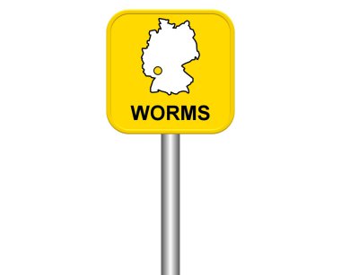 Şehir işareti Alman şehir Worms
