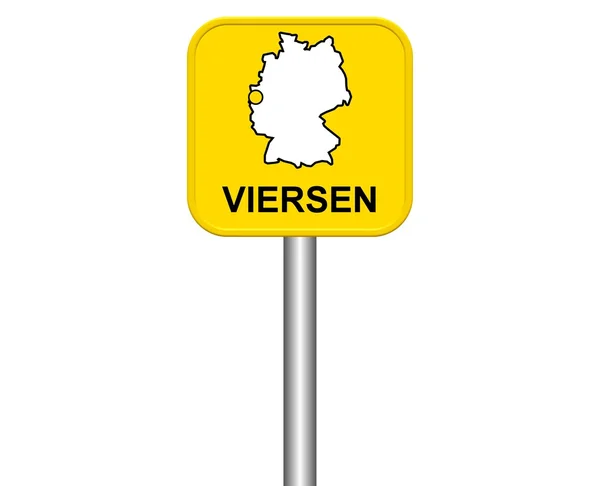 Signe de ville de la ville allemande Viersen — Photo