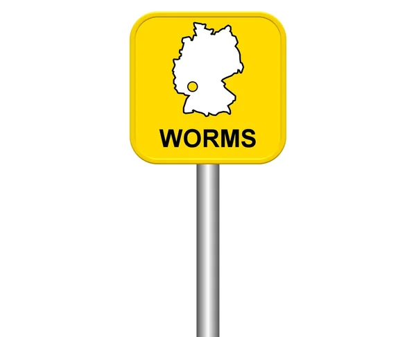 Signe de la ville allemande City Worms — Photo