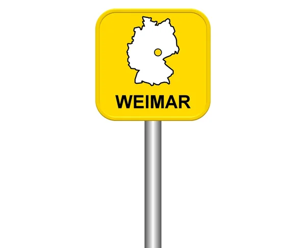 City Sign of german City Weimar — Stock Photo, Image