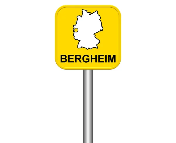 Segno della città tedesca Bergheim — Foto Stock