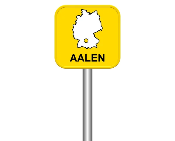 Signo de ciudad de alemán City Aalen — Foto de Stock