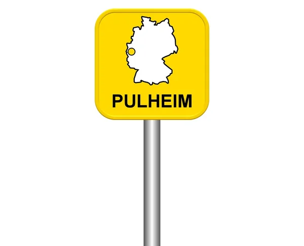 Segno della città tedesca Pulheim — Foto Stock