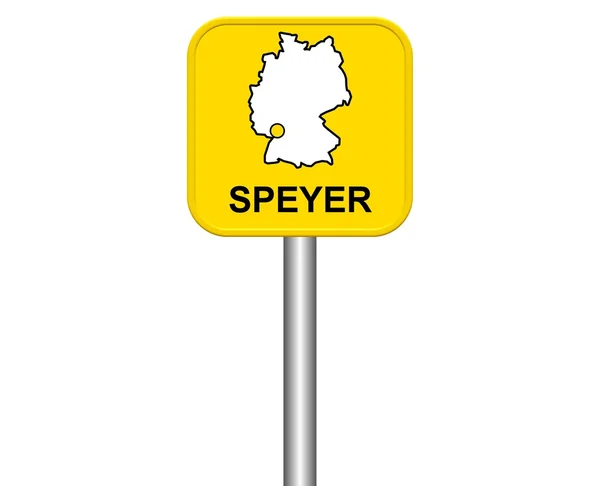 Segno di città tedesca City Speyer — Foto Stock