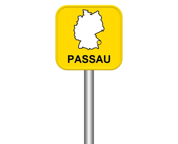 Signo de ciudad del alemán City Passau —  Fotos de Stock