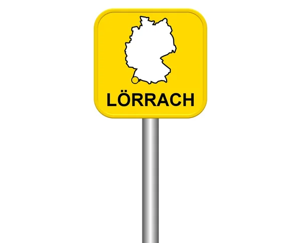 德国城市 Loerrach 的城市标志 — 图库照片