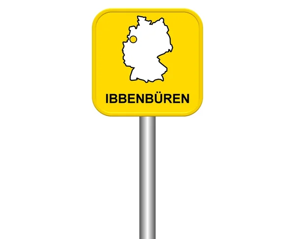 Ortsschild von Ibbenbüren — Stockfoto