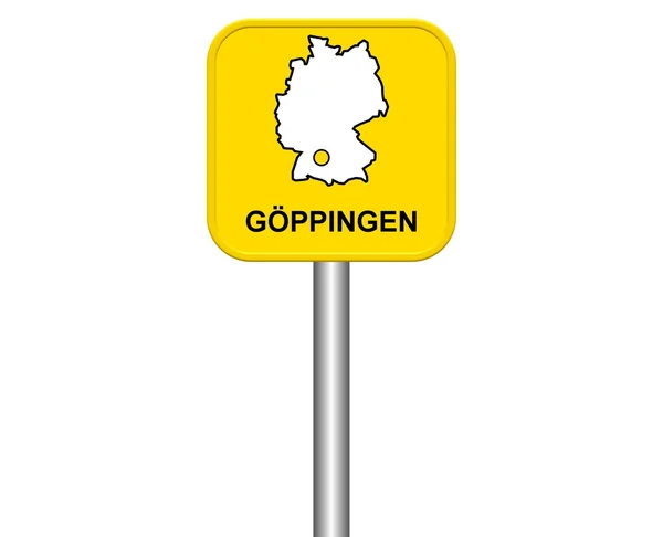 德国城市 Goeppingen 的城市标志 — 图库照片