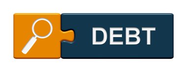 Puzzle Button - Debt clipart