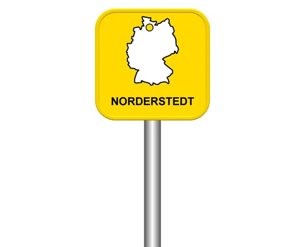Signe de ville de la ville allemande Norderstedt — Photo