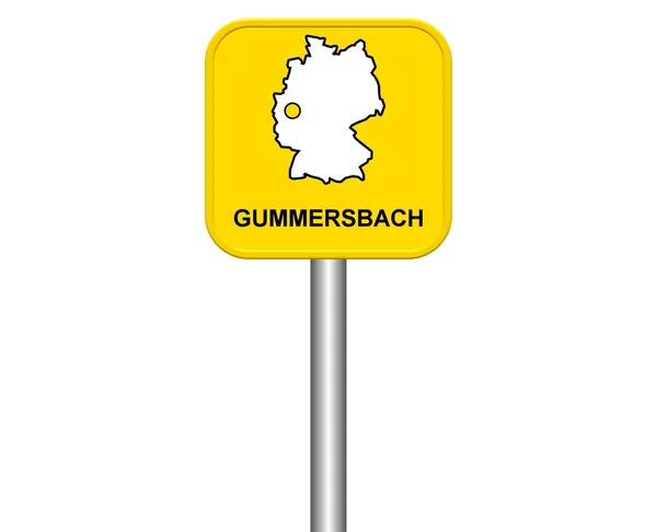 Ortsschild von Gummersbach — Stockfoto