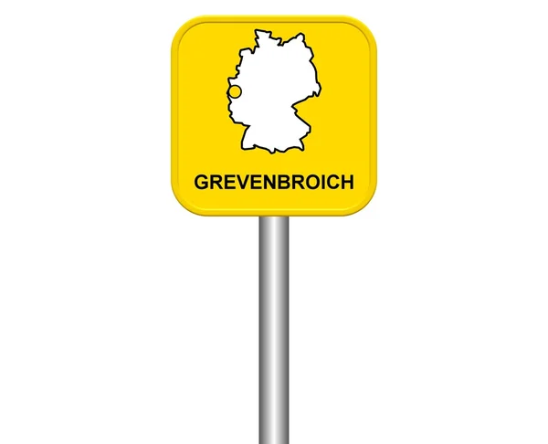 Segno della città tedesca Grevenbroich — Foto Stock