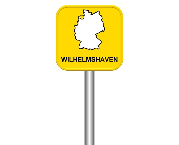 City Sign of german City Wilhelmshaven — Stock Photo, Image