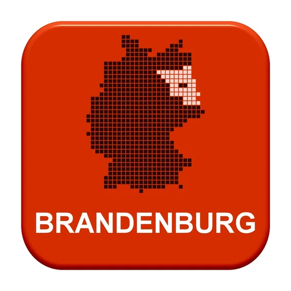 Red Button - German region Brandeburg — Stock Photo, Image