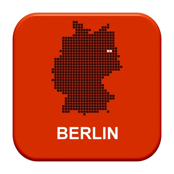 Botón rojo - Región alemana Berlín — Foto de Stock