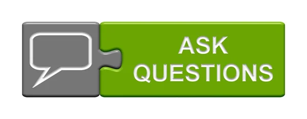 Puzze Button - Ask Questions — Stock Photo, Image