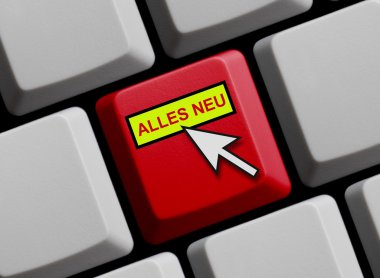 Yeni her şeyi gösteriyor bilgisayar klavye