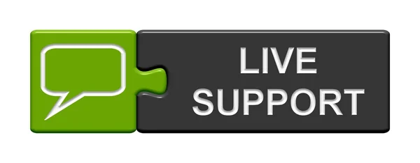 Puzzel knop - Live ondersteuning — Stockfoto