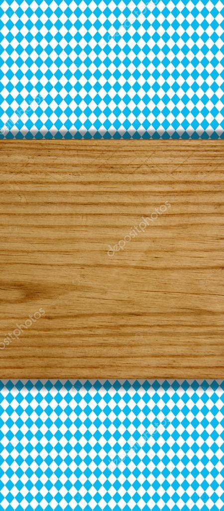 Background - light blue Tablecloth with wooden board