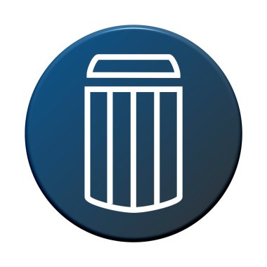 Yuvarlak düğmesi - çöp kutusu
