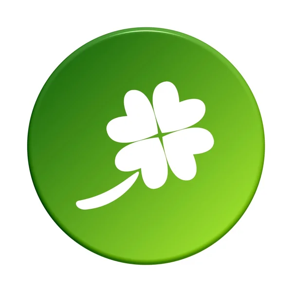 Round Button - Shamrock — Stock Photo, Image