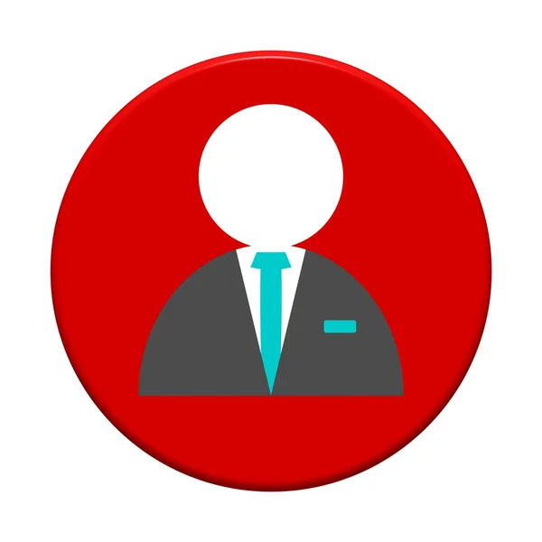 Round Button - Businessman — Stock Photo, Image