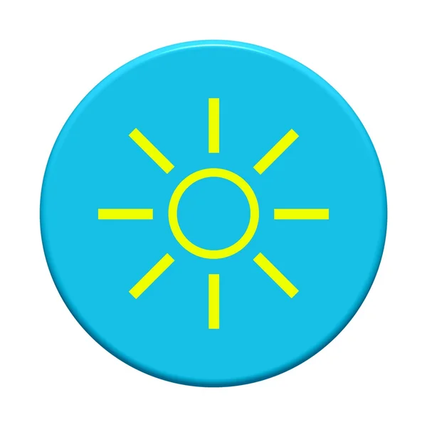Kruhové tlačítko - Sunshine — Stock fotografie