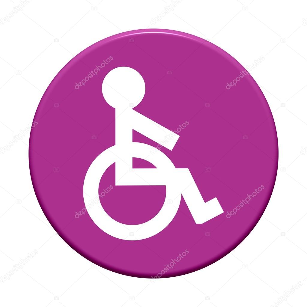 Round Button - Wheelchair