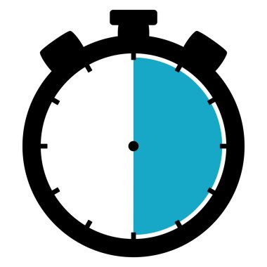 Stopwatch icon - 30 Seconds 30 Minutes or 6 hours clipart