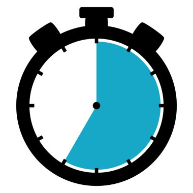 Stopwatch icon - 35 Seconds 35 Minutes or 7 hours clipart