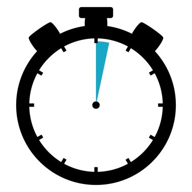 Stopwatch icon - 2 Seconds or 2 Minutes clipart