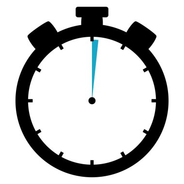 Stopwatch icon - 1 Second or 1 Minute clipart