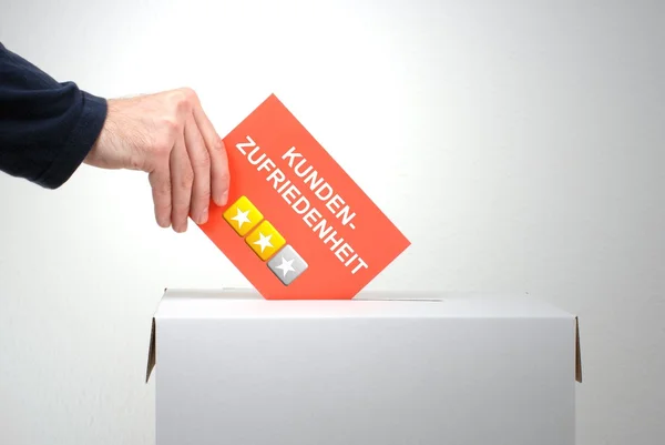 Ballot box with Customer feedback — Stock Photo, Image