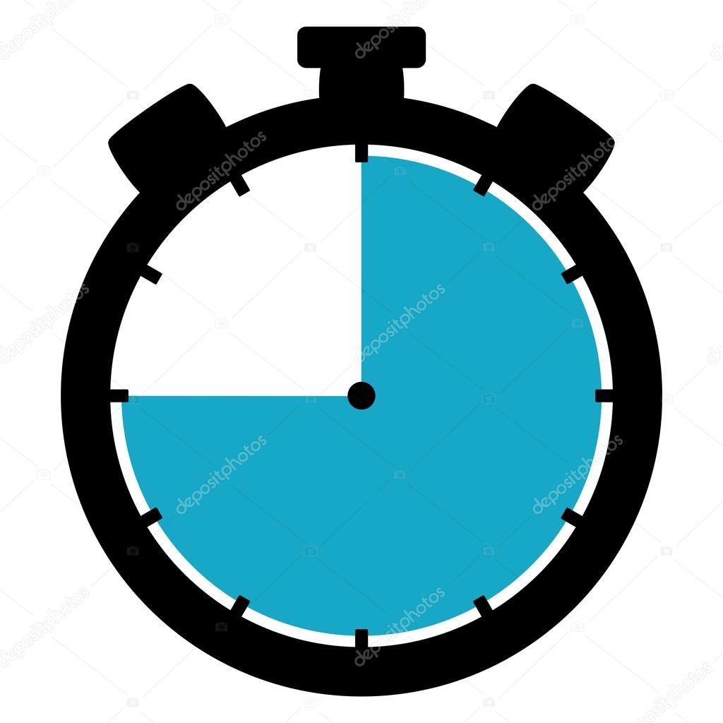 Stopwatch icon - 45 Second 45 Minutes or 9 hours