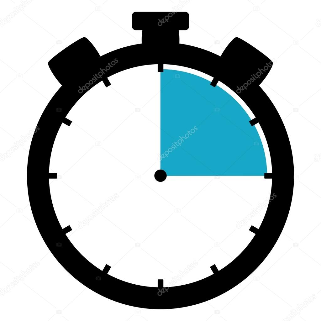Stopwatch icon - 15 Seconds 15 Minutes or 3 hours