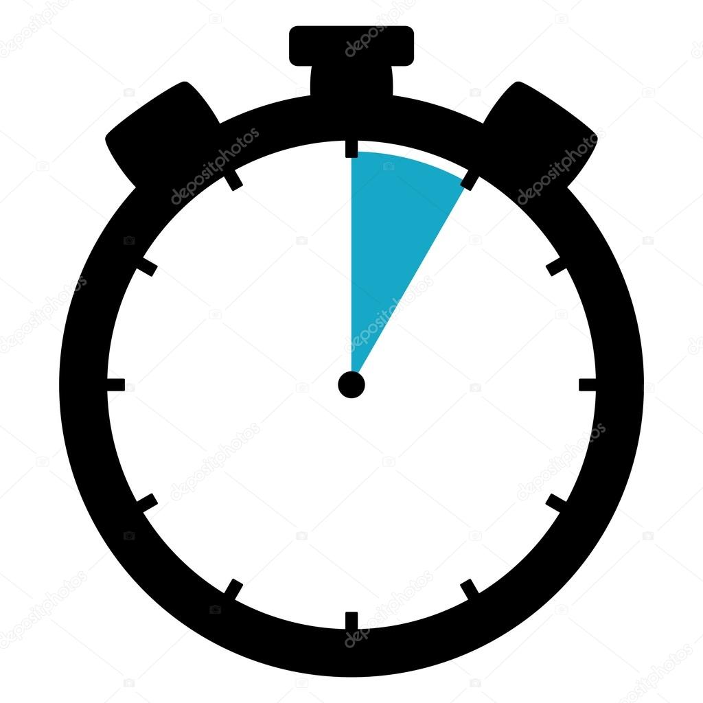 Stopwatch icon - 5 Seconds  5Minutes or 1 hour